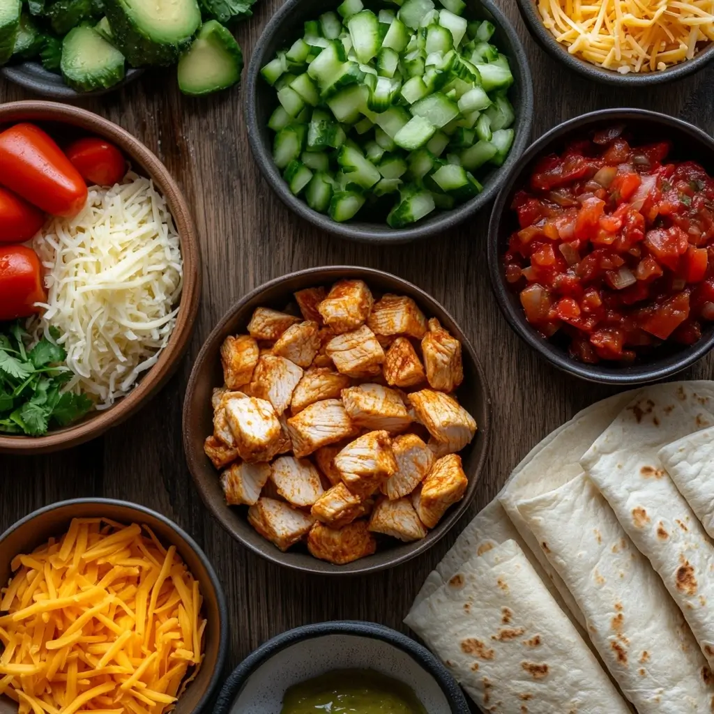 cheesy garlic chicken wrap ingredients