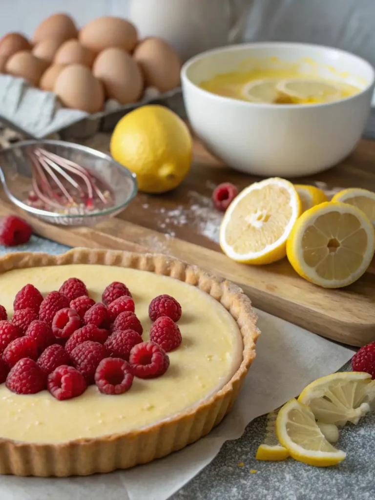 Lemon tart raspberry ingredients and preparation