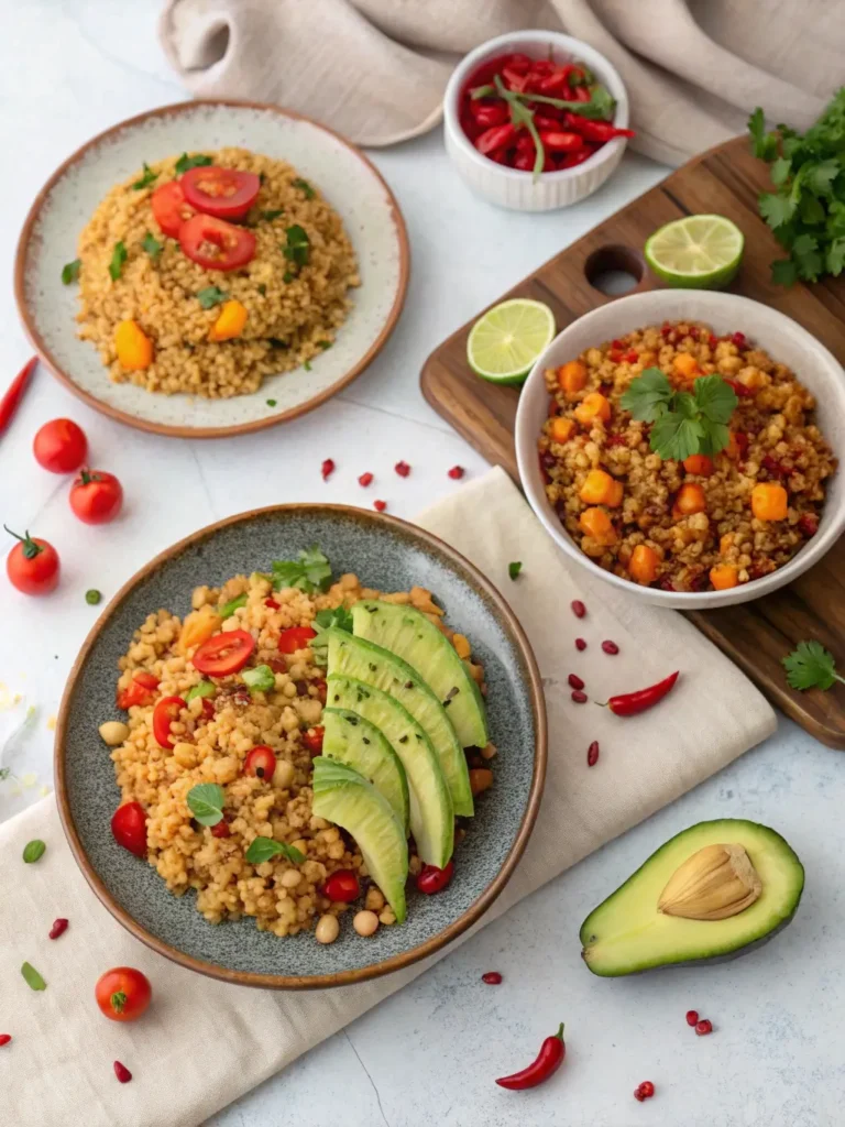 Three styles of nohutlu bulgur pilav tarifi